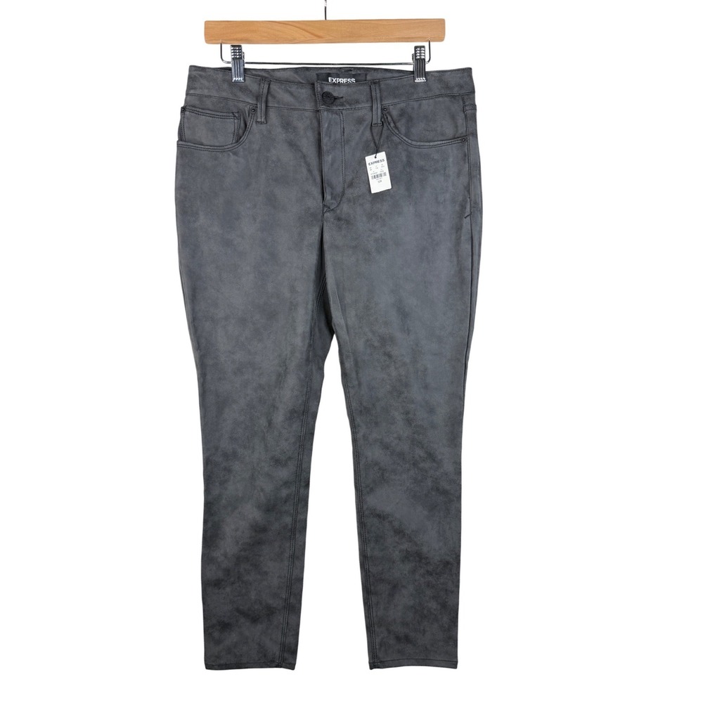 New Express‎ Skinny Ankle Mid Rise Pants size 10R Gray